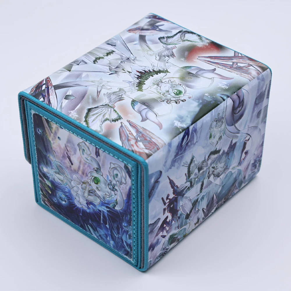 Yu Gi Oh!icejade Aegirine Rahn Anime Card Collection Storage Box Card Holder Game Card Collection PU Leather High Capacity Gift