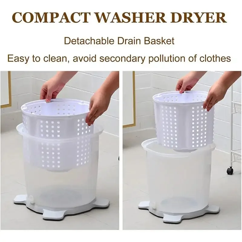 Manual Washing Machines Portable Washing Machine Household Small Dewatering Machine Clothes Cleaning and Dehydration