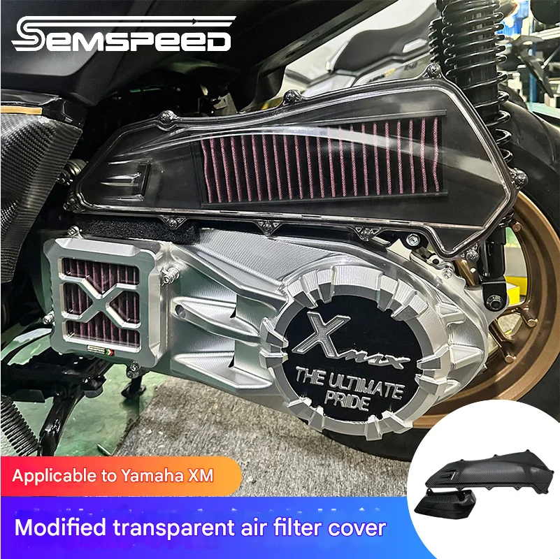 Stile Carbonio Filtro Aria Protezione Della Copertura Della Protezione Borsette Per Yamaha XMAX 300 2017-2023 2024 ABS Filtro Aria Copertura Parti Del Motociclo