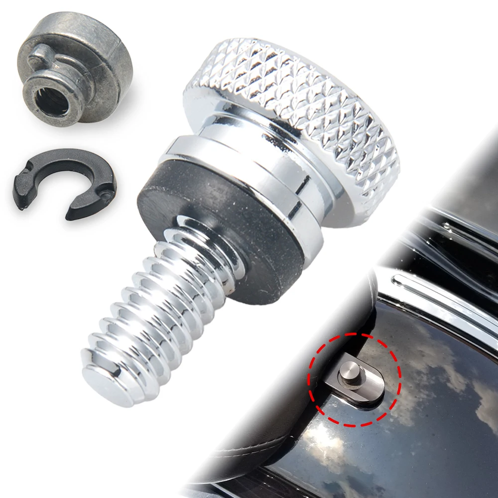 

Chrome Motorcycle Seat Bolt Tab Screw Fit For Harley Touring Road King Street Glide Softail Dyna Sportster 1200 883 XL 1996-2023