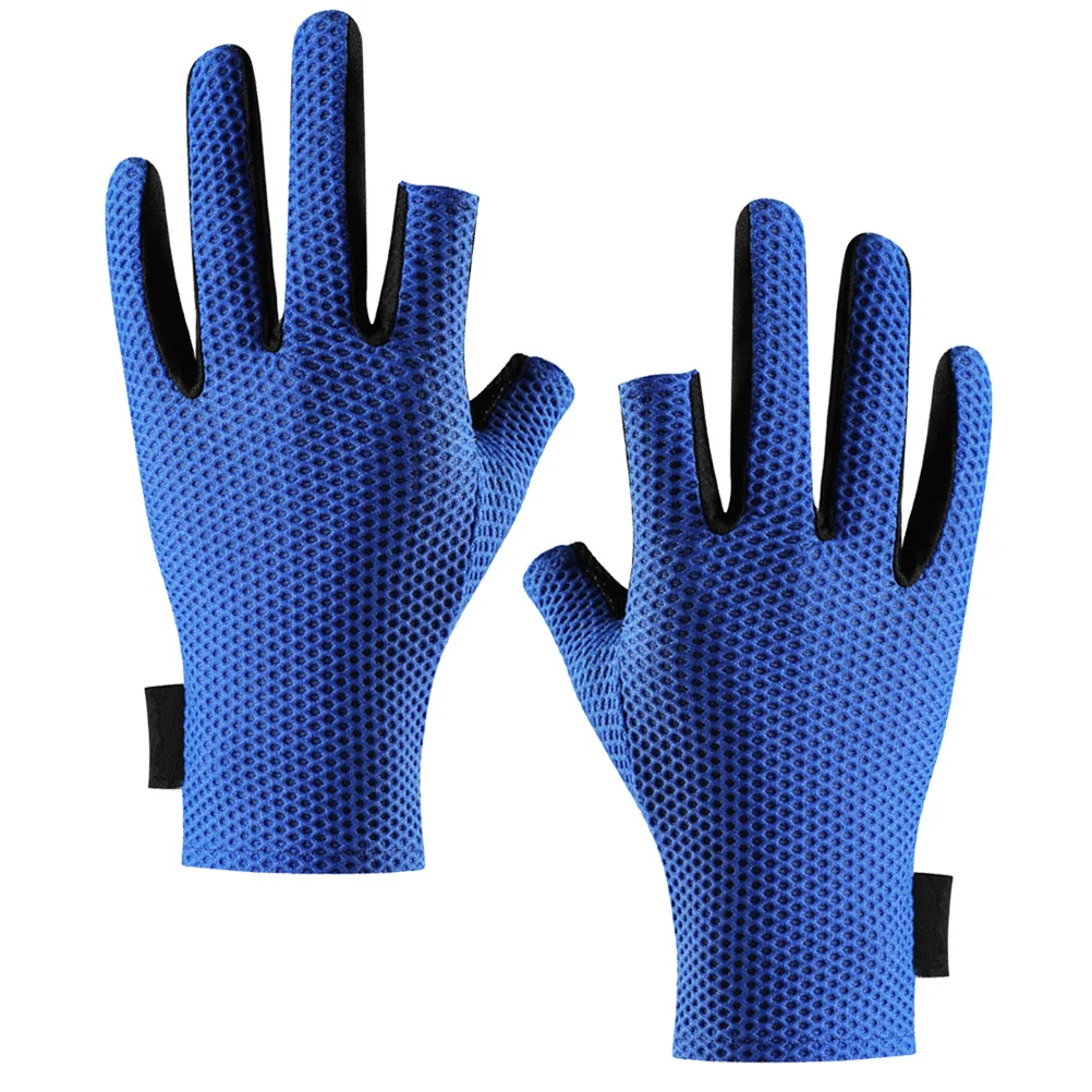 زوج واحد من قفازات الحماية من الشمس خفيفة الوزن من جل السيليكا والحرير الجليدي ومضادة للارتداء وقابلة للتنفس وقابلة للتمدد قفازات رياضية خارجية لركوب الدراجات #3
