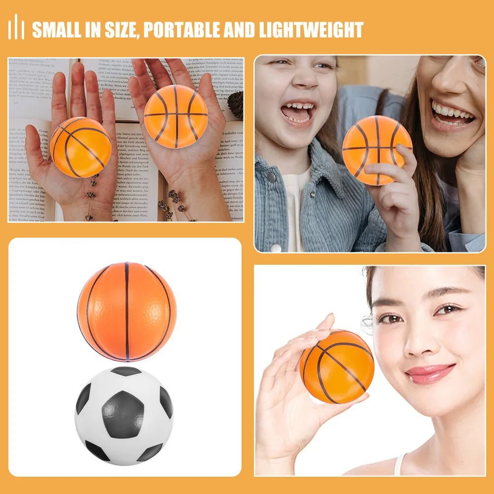 8Pcs Pressure Relief Stress Balls Mini Sport Squeeze Ball Set Hand Exercise Decompression Vent Balls for Stress Relief