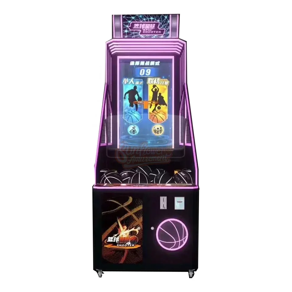 

Coin Operated Machine 55inch Epic Shooter Amusement Uk Simulator Basketball Shooting Video Game Machine