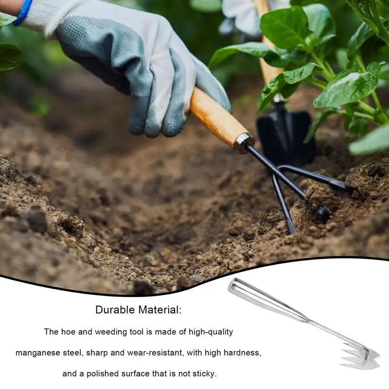 Hand Weeder Tool 4 Teeth Hand Grass Digger Outdoor Gear Gardening Gadgets Ergonomic Handle Picker For Garden Lawn Yard