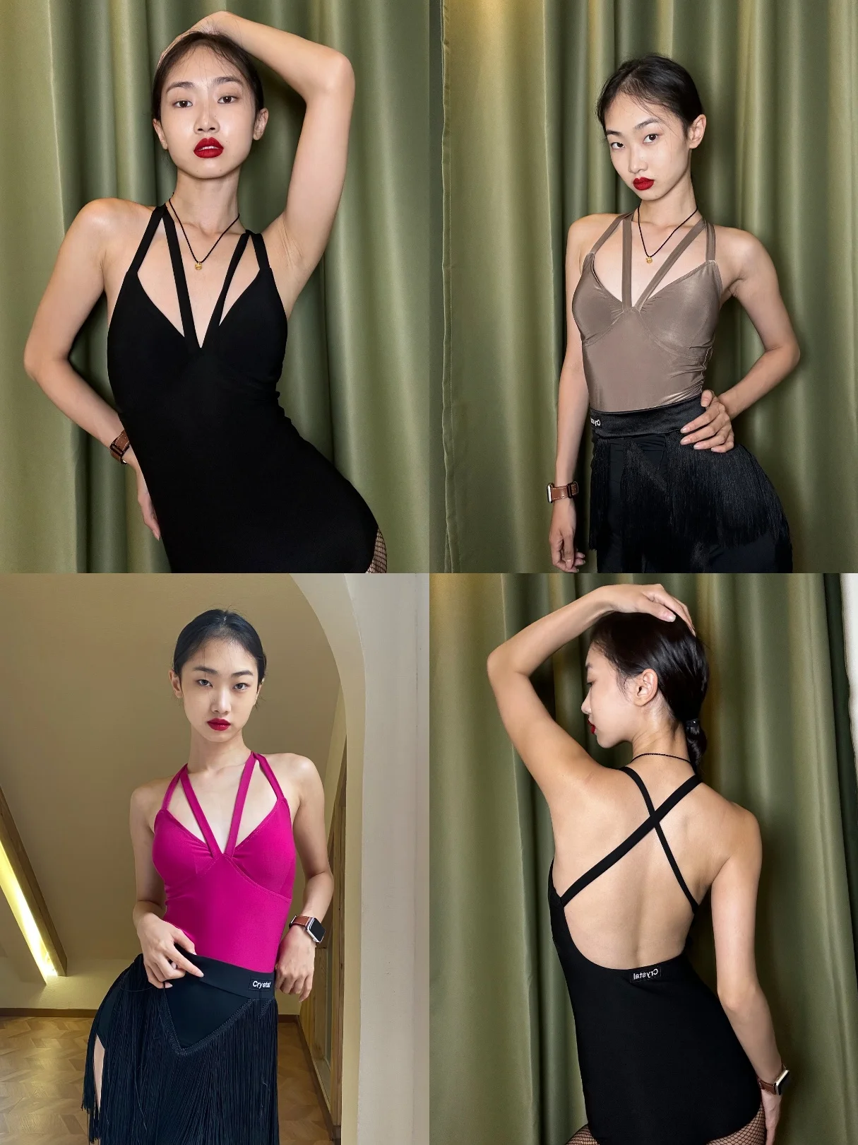 black-brown-pink-lycra-latin-dance-practice-training-suit-crystal-brand-round-neck-one-piece-leotard-for-women-rumba-exercise