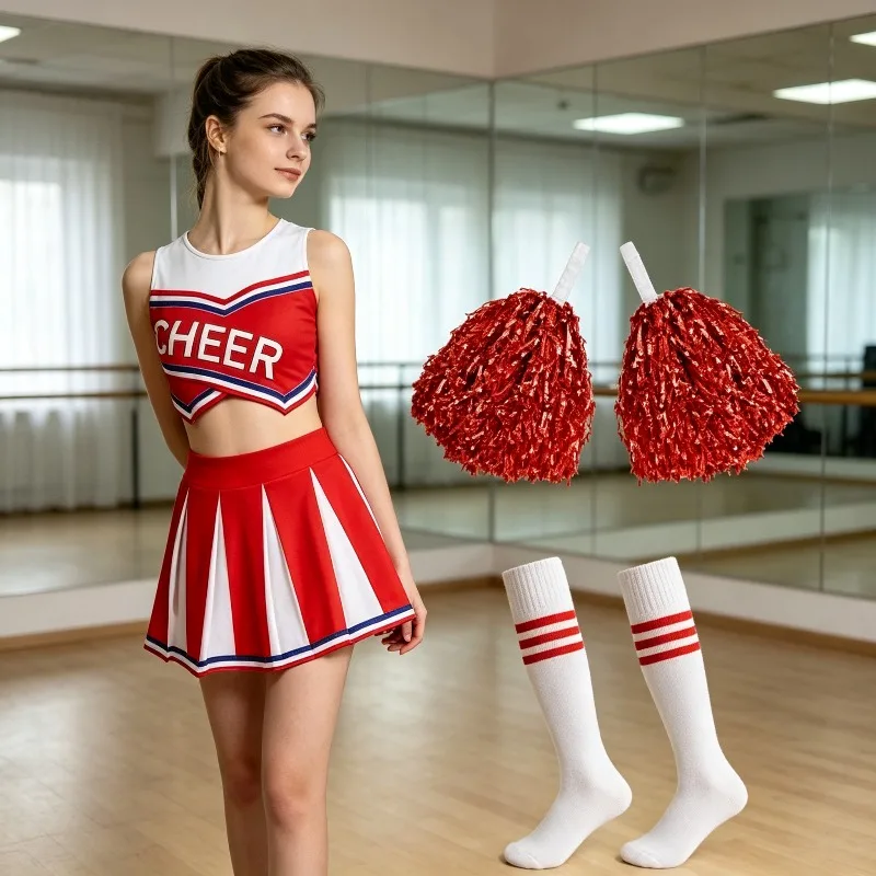 Girls Cheerleader Costume for Varsity Team Performance Outfit for Sports Games & Carnival