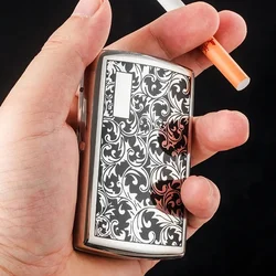 Luxury Tang Grass Cigarete Case Creative Metal Portable Tobacco Case Holds 12 Cigarettes Stylish Men's Smoking Accessories