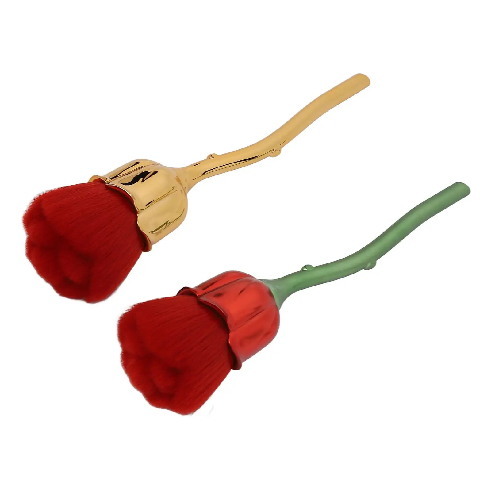 Brosse de nettoyage d'ongles Rose polyvalente, brosse épaisse de dépoussiérage avec poignée ergonomique élastique pour Nail Art