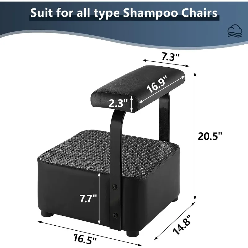 Independent Footrest for Backwash Beauty Spa Shampoo Bowl and Chair Set,Footstool for Spa Beauty, Ottoman for Shampoo Station