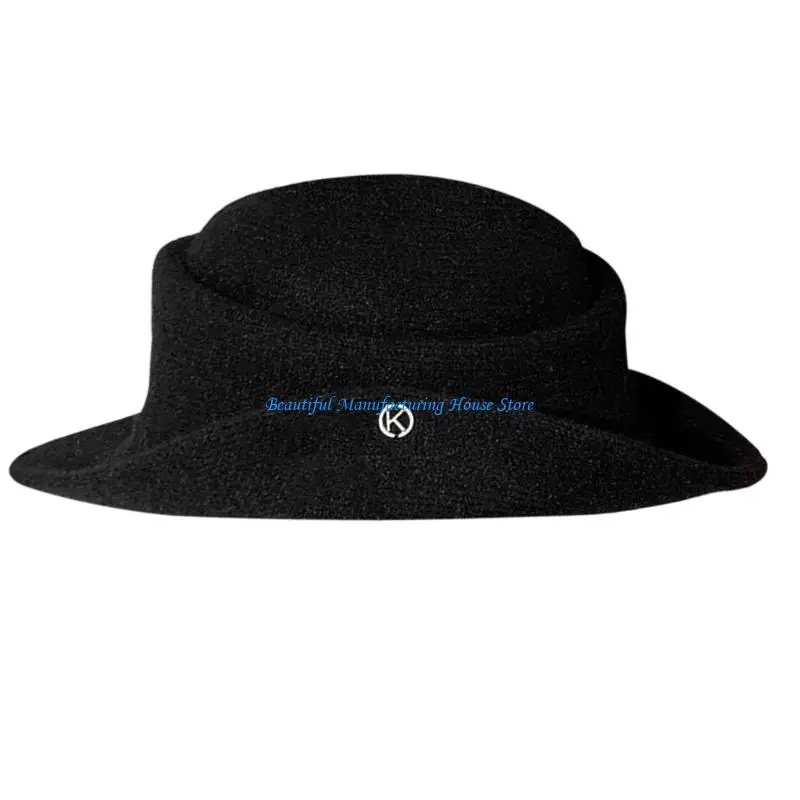E56A Warm Wool Felted Bowler Hat Elegant Sophisticated Retros Winter Hat Suitable for Weddings Parties Daily Commute