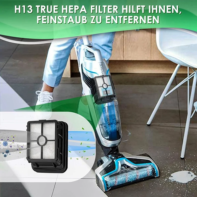 Аксессуары для фильтров, совместимые с Bissell Crosswave 17132,2225N, 2582N,Series, 1866