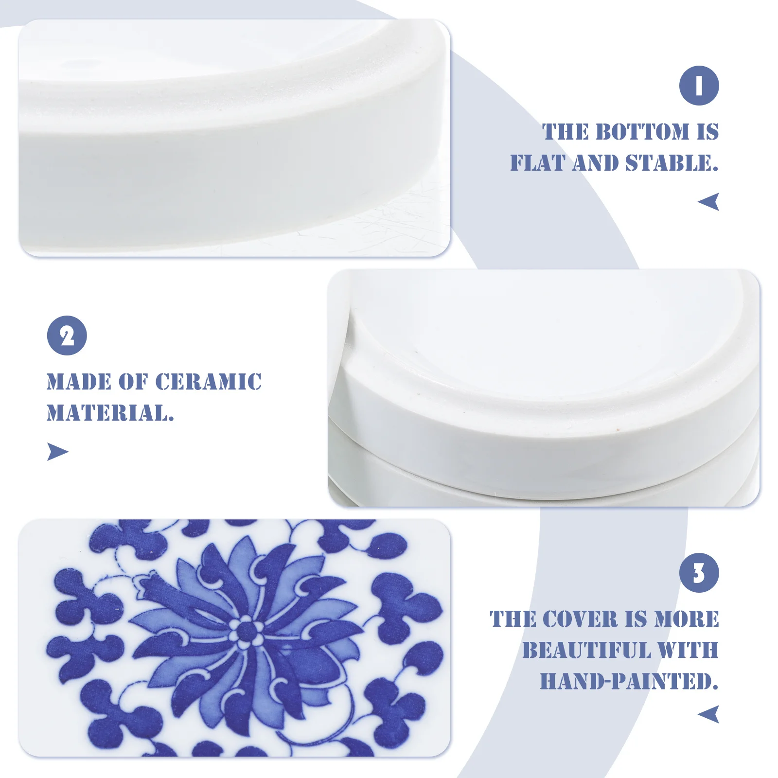 

1Set Ceramic Palette Paint Tray Durable Long-Lasting Mixing Plate for Art Students Artists Watercolor Pigment Board