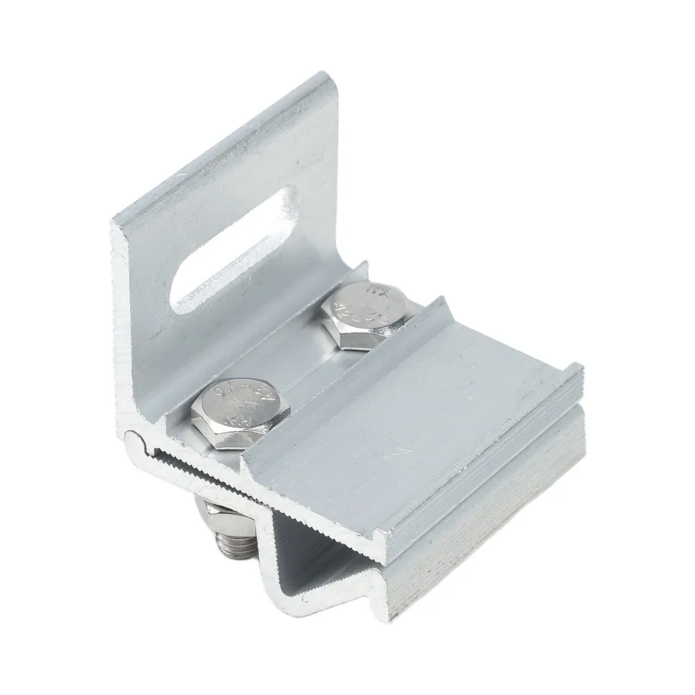 Roof Fold Clamps For Photovoltaic Systems Solar Aluminium Fold Clamp Silver Solar Roof Clamp For Residential Solar Projects