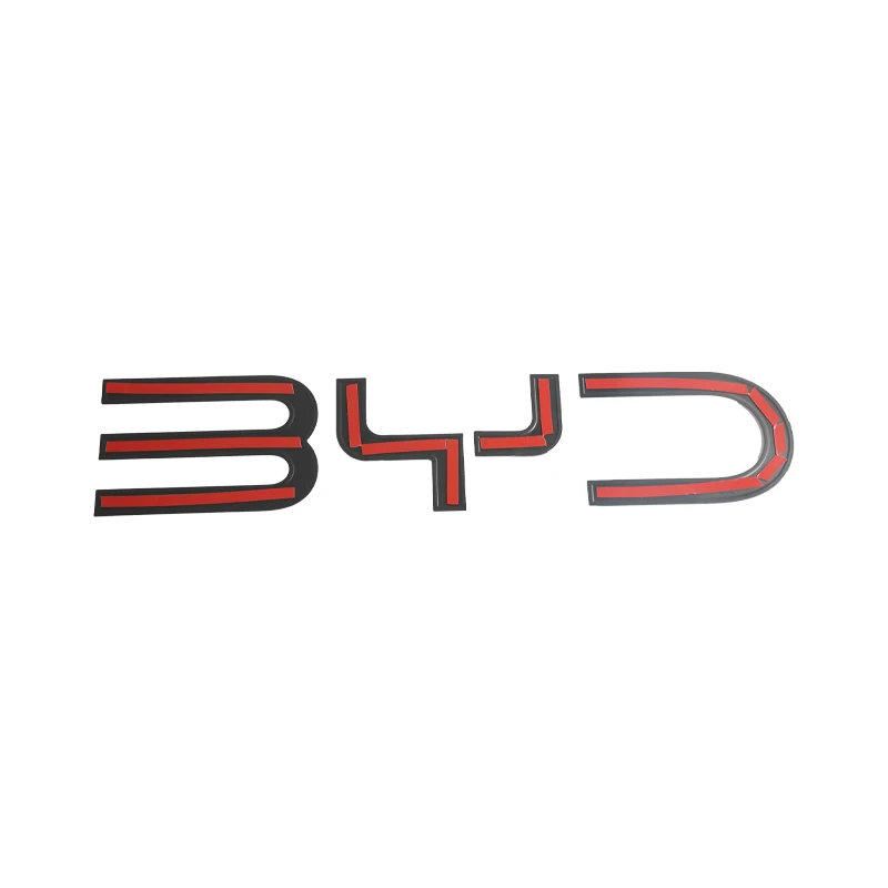شارة السيارة رسالة شعار أسود ل BYD القرش 6 ثلاثية الأبعاد غطاء ملصق الجبهة الخلفية ديكور سيارة ملصق ل BYD القرش 6 اكسسوارات