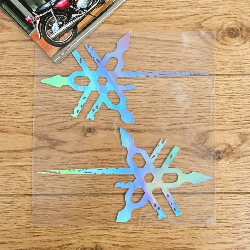 A Pair Star Stickers Reflective Modification Decal Travel Comping Waterproof Windows Travel car waterproof windows Multicolored