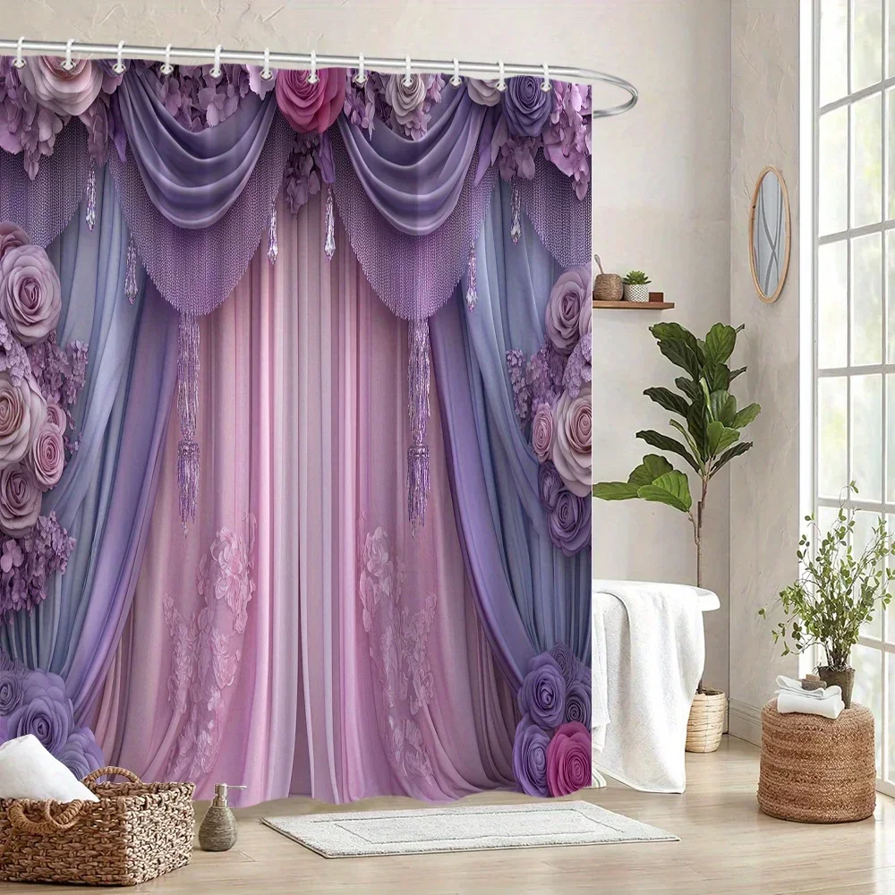 cortina-de-chuveiro-floral-vitoriana-lavanda-e-rosa-–-pingentes-de-cristal-poliester-de-luxo-elegante-12-ganchos-decoracao-de-banho-elegante