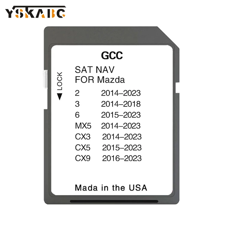 SD Memory Card Navigation for Mazda 2/3/6/MX5/CX5/CX9 Car Navi Systems GPS Update General GCC Gulf Area Middle East maps 2023