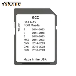 SD Memory Card Navigation for Mazda 2/3/6/MX5/CX5/CX9 Car Navi Systems GPS Update General GCC Gulf Area Middle East maps 2024
