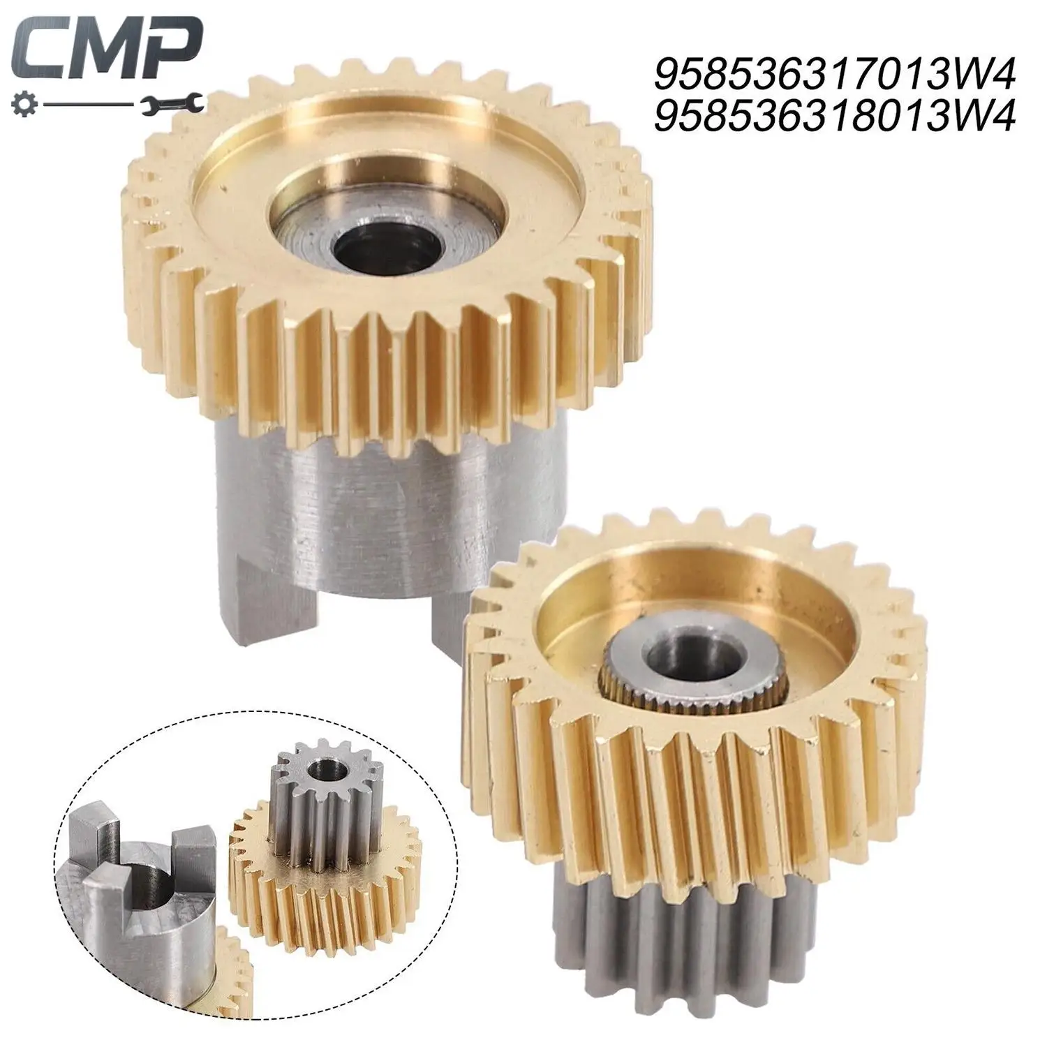 

2Pcs Window Sunshade Lift Curtain Motor Internal Gear Repair Parts for Porsche Cayenne 2011-2017 958536317013W4 958536318013W4