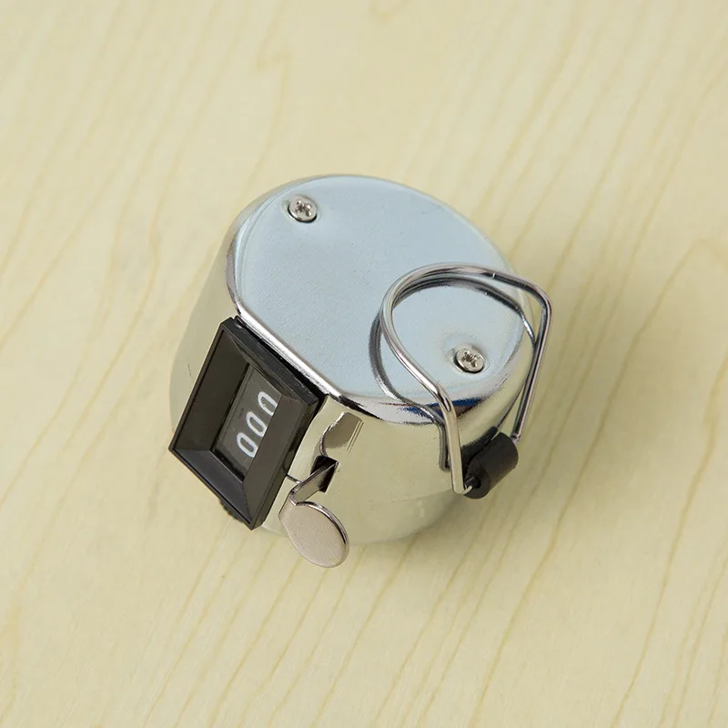 Metal Pure Mechanical Counter Counting Machine Student Movement Counting Number of People 4-digit Hand-held