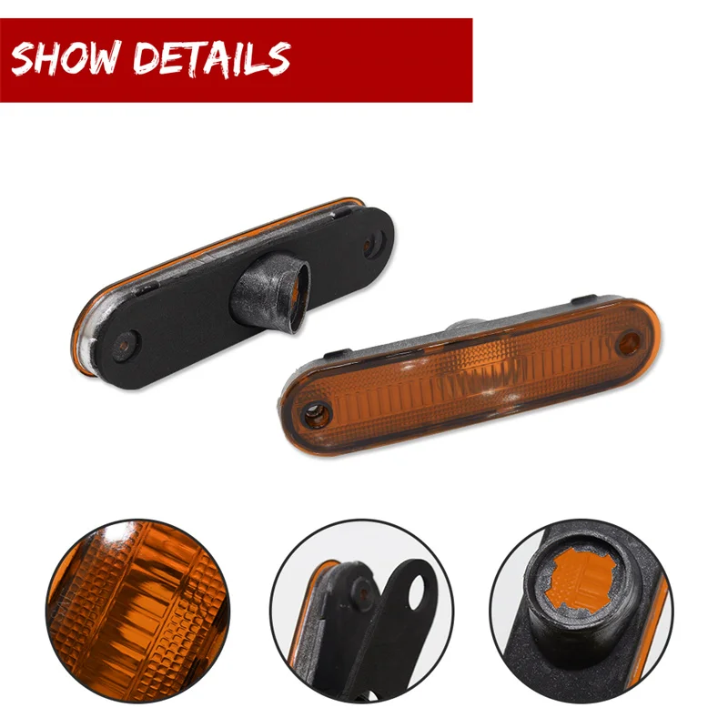 Smoked / Amber / Red Lens Front Rear Bumper Side Fender Marker Light Housings For Mazda Miata MX-5 1990-2005, No Bulb / Socket
