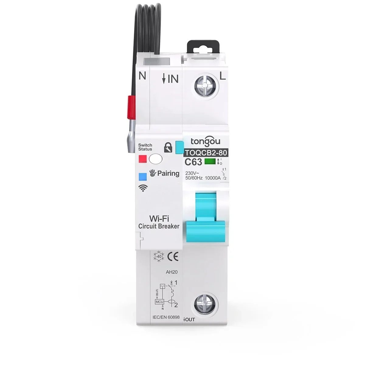 

API Tuya WiFi Smart Circuit Breaker with Metering 1P 63A MCB Overload Short Circuit Protection Automatic Reclosing Smart Home