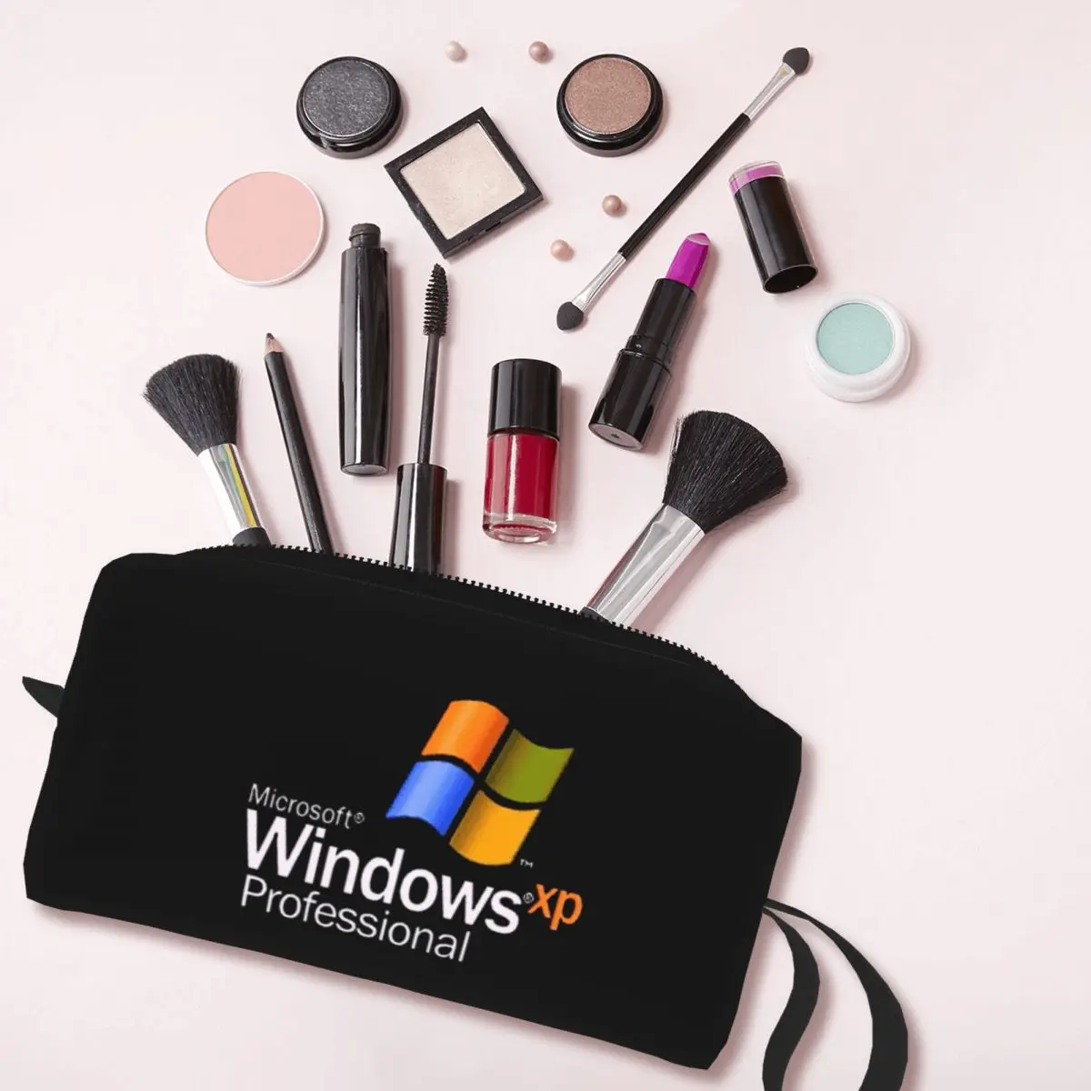 Windows XP Makeup Bag Cosmetic Organizer Storage Dopp Kit for Women Beauty Travel Pencil Case