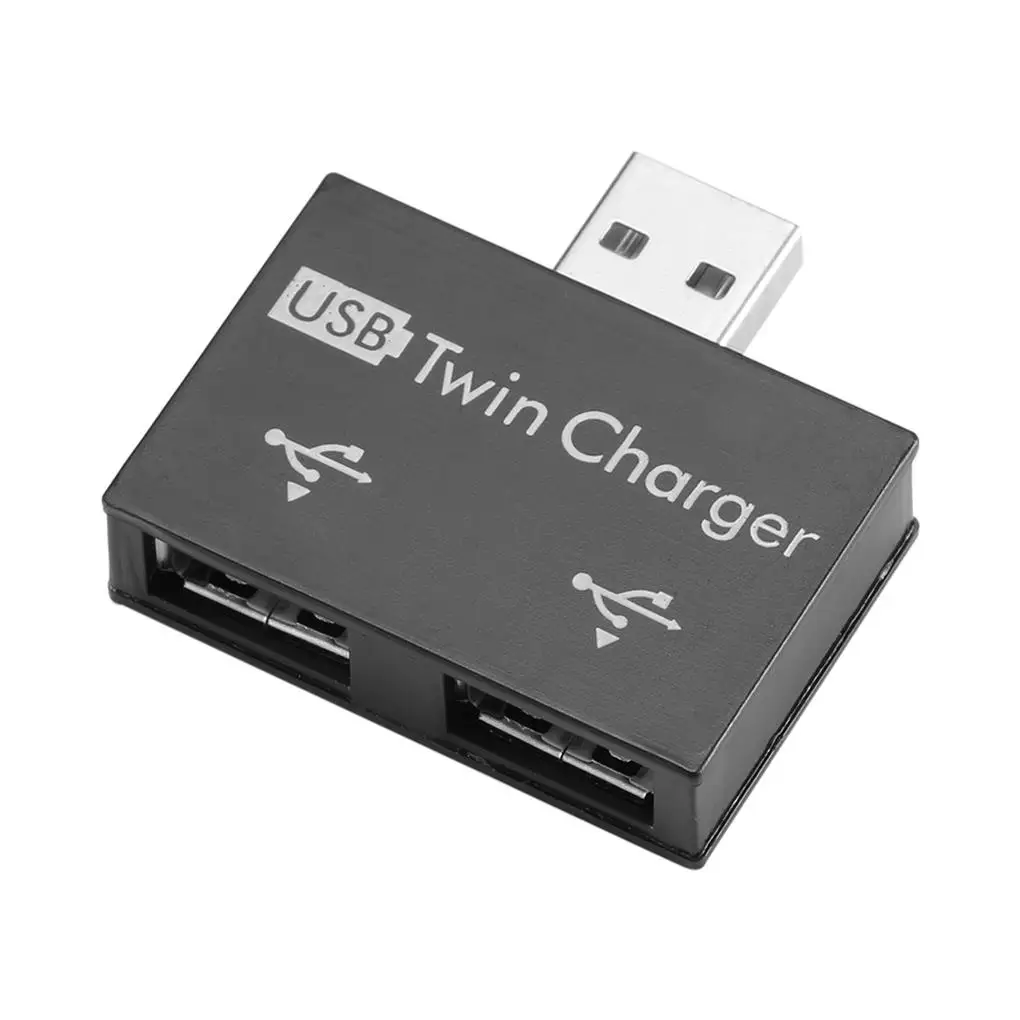 USB2 0 Lightweight Splitter Charger Hub Twin Adapter Power Converter
