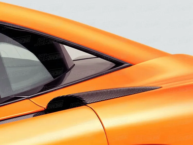 OEM Style Carbon Fiber Rear Air Vent Rear Window Triangle Trim for 2015-2017 Mclaren 570s Car Rear Side Vent Window Trim Cover