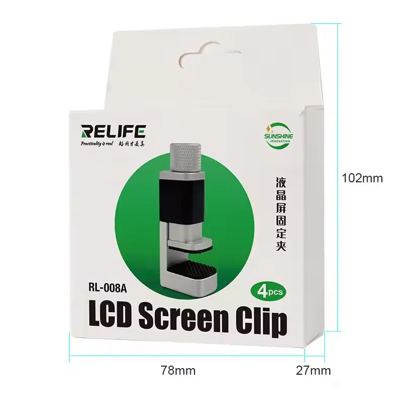 

RELIFE RL-008A 4pcs Adjustable Alloy Clip Fixture Clamp Phone LCD Screen Fixing Clip Set Metal Fastening Clamp Tools