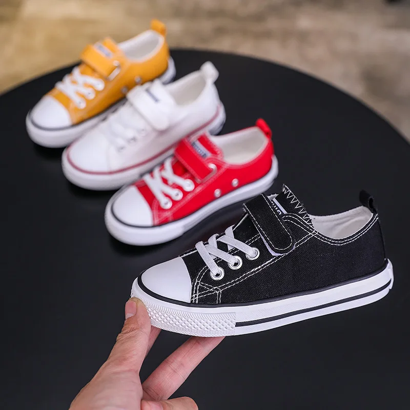 

Children's Canvas Shoes Girls' Shoes Autumn/Spring New Arrival White Sneakers Boys' Skate Shoes Baby Cloth Shoes Korean Style