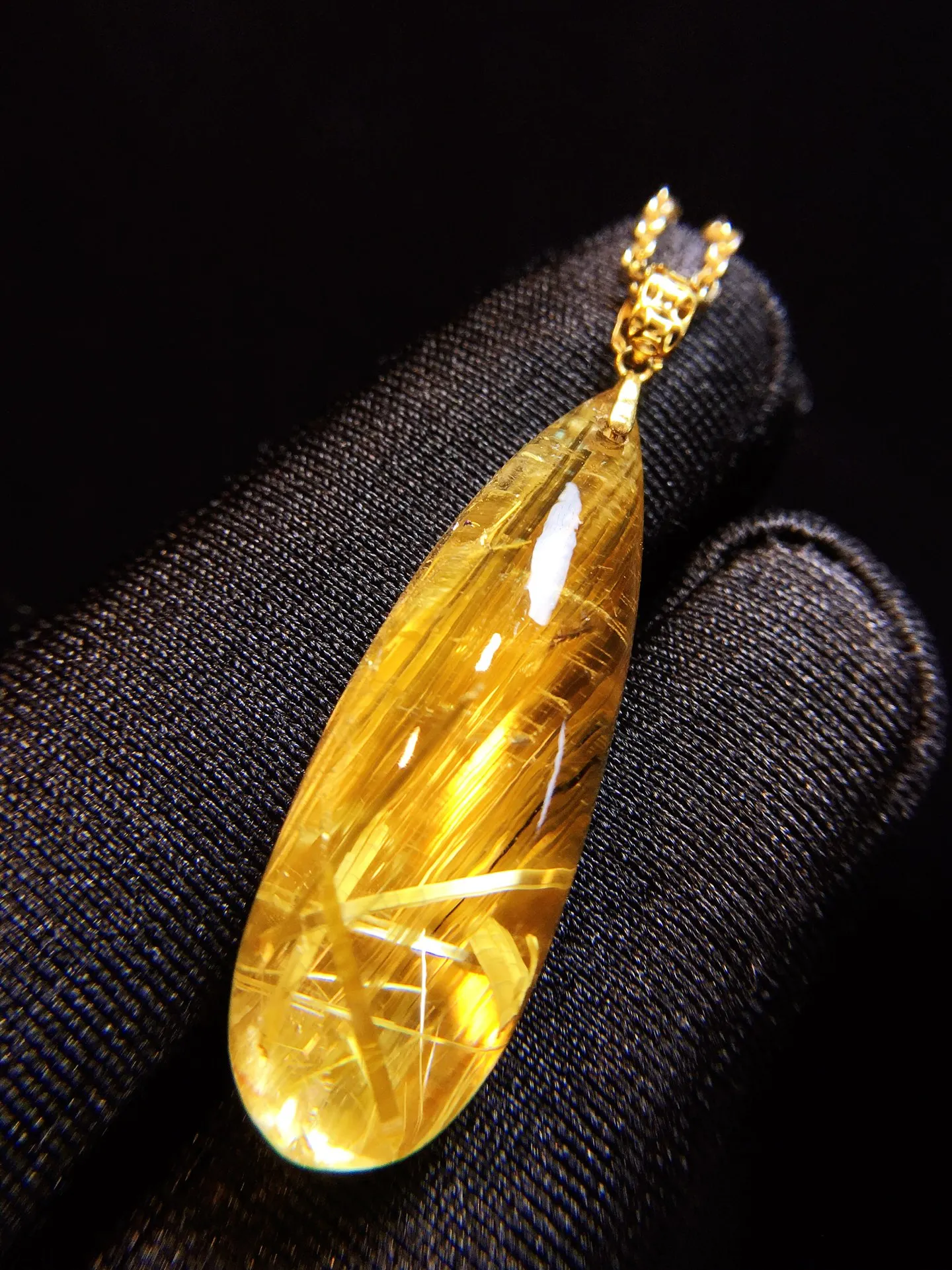 

Натуральное бразильское золотое колье с рутиловым кварцем для женщин и мужчин, 18-каратное золото, целебный кристалл, драгоценный камень, бусины 30 мм, ювелирные изделия AAAAA