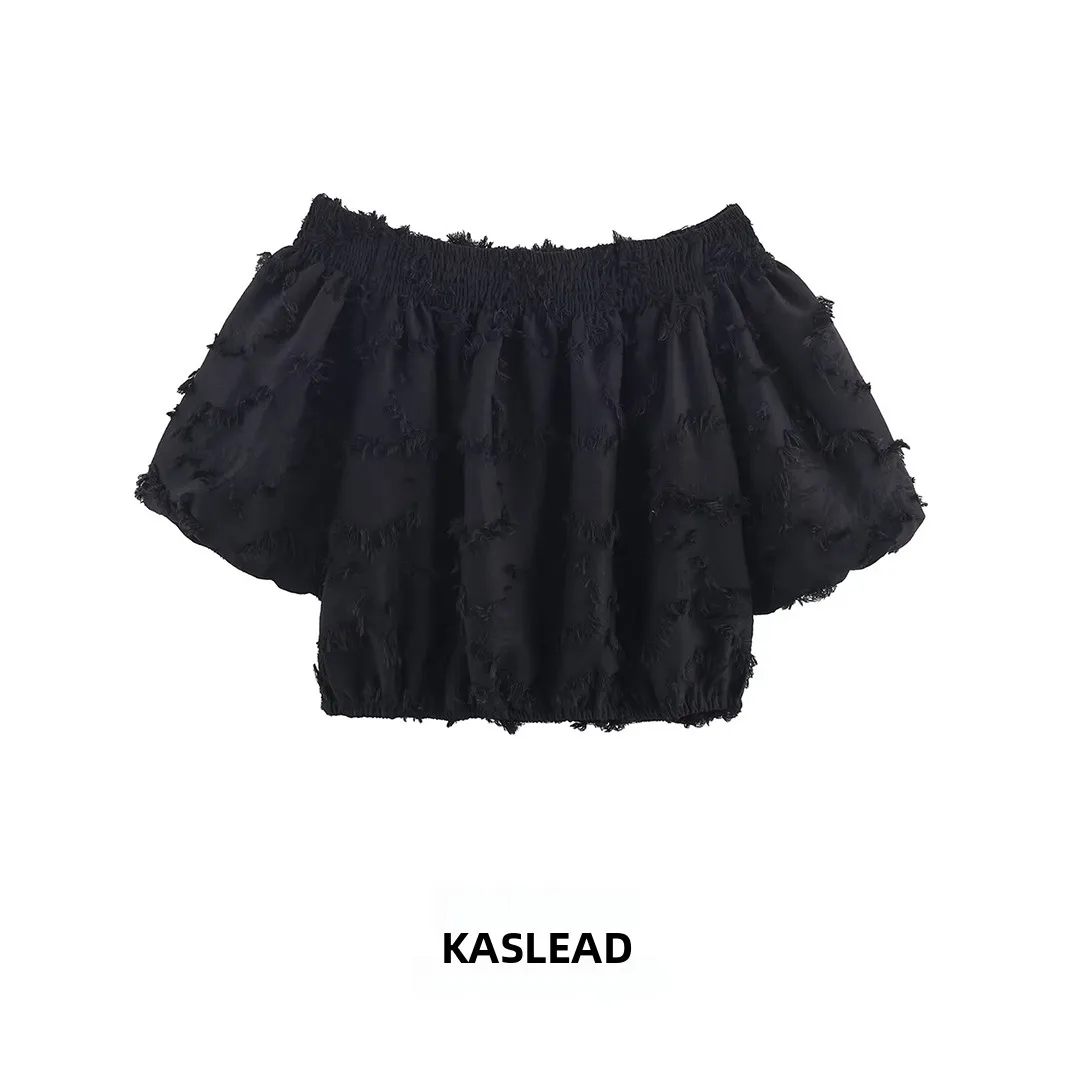 

Faionable Simple Women's Bubble Sve irt Полиэфирное волокно Удобное для кожи Дышащее Длина Five Sve Подходит для женщин