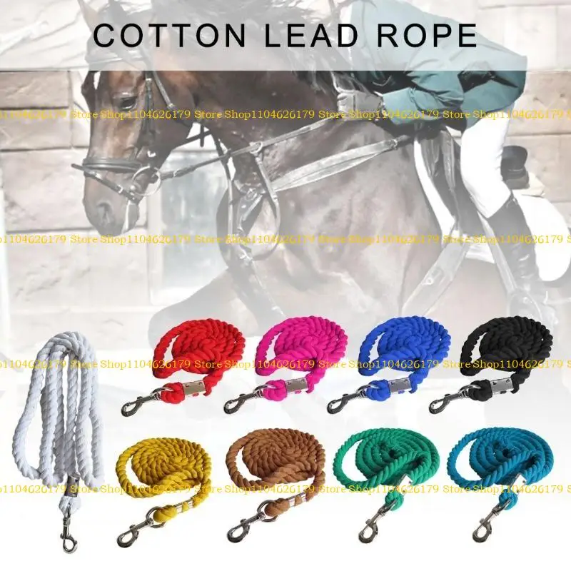 

1pc Cotton Weave Equestrian Rein Halters Heavy Duty Leading Rope Halter Equipment for Horses & Livestock Easy to Use
