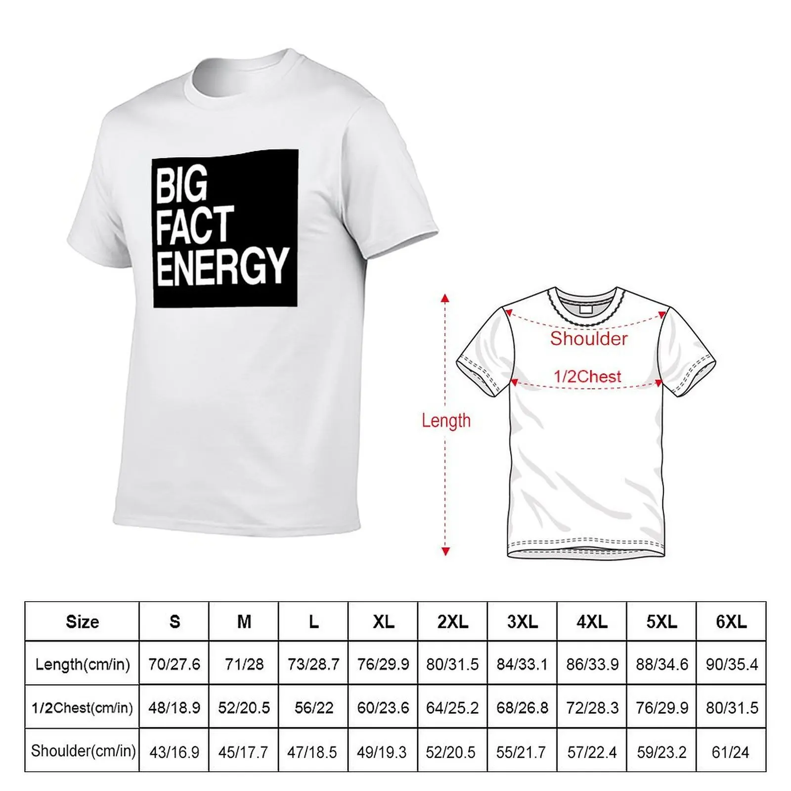 Big Fact Energy - By Brad Rawlinson T-Shirt blanks summer top mens white t shirts
