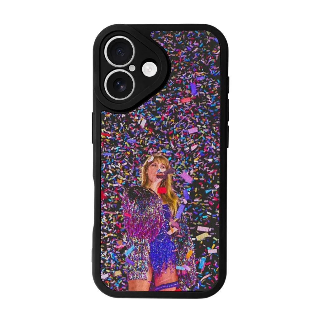 

Taylor confetti falling eras tour swift picture Phone Case For iPhone 16 Pro Max Plus Soft Silicone Skin Case