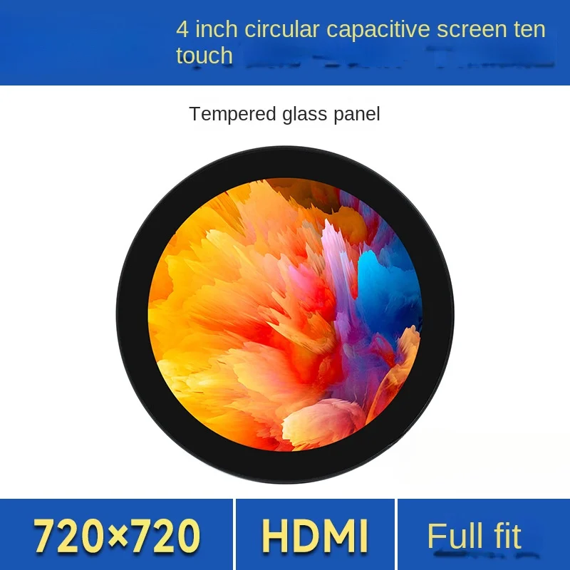 

4-Inch HDMI round Capacitive Touch Screen 720 X720 Resolution IPS Display Panel