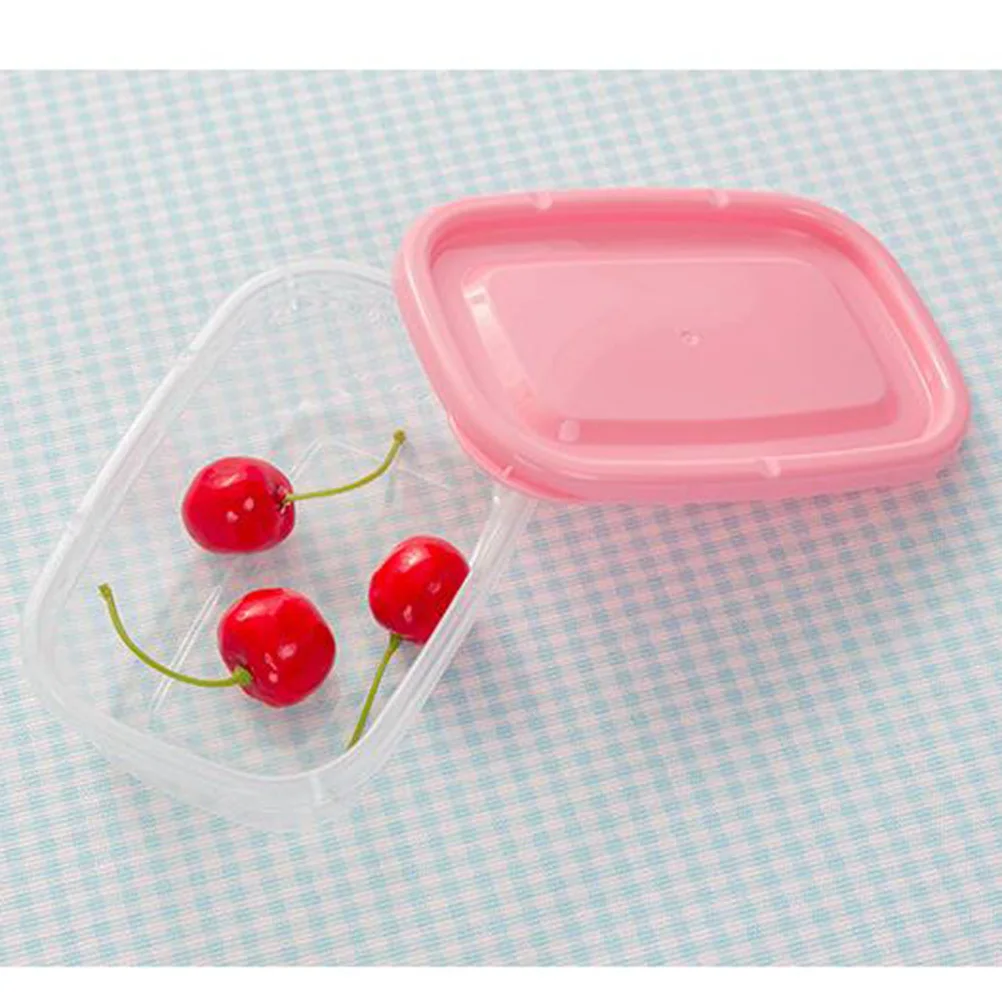 

4pcs 200Ml Reusable Plastic Food Storage Containers Stackable Bpa-Free Microwave Dishwasher Safe Lunch Boxes Sealed Container