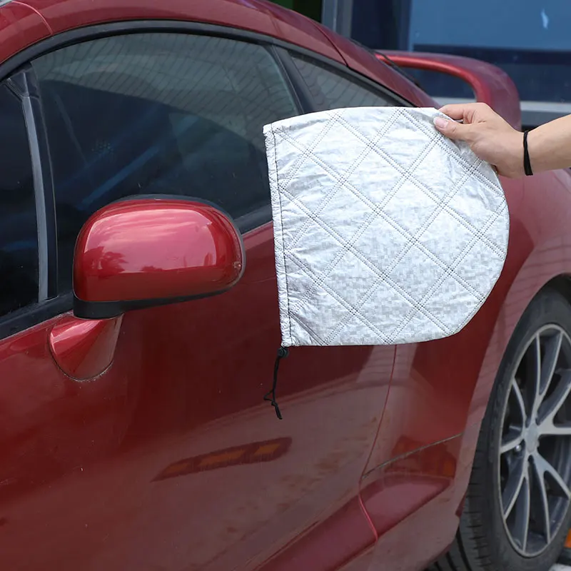 

For Mitsubishi Eclipse 2006-2011 Cotton Velvet White Car Rearview Mirror Frost-Proof Snow-Proof Protective Cover Car Accessories