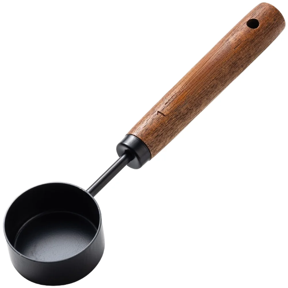 Stainless Steel Coffee Scoop with Walnut Handle 15ml Measuring Spoon for Precise For Ground Coffee and Kitchen Measurement
