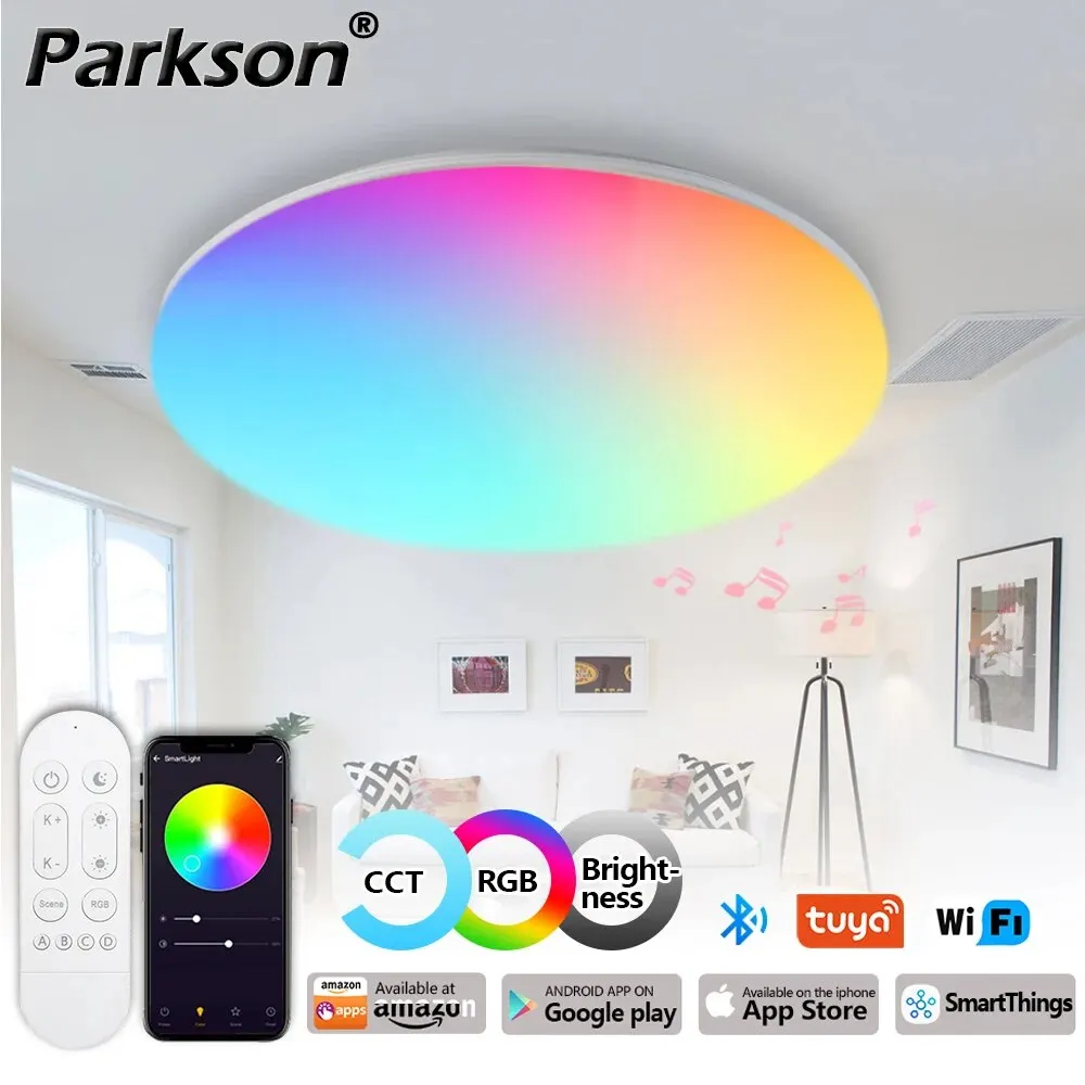 Smart TUYA Ceiling Lamp LED Light For Home Chandelier RGB CCT APP Voice Control AC 220V 300mm Alexa Google Smart Lamp for Home