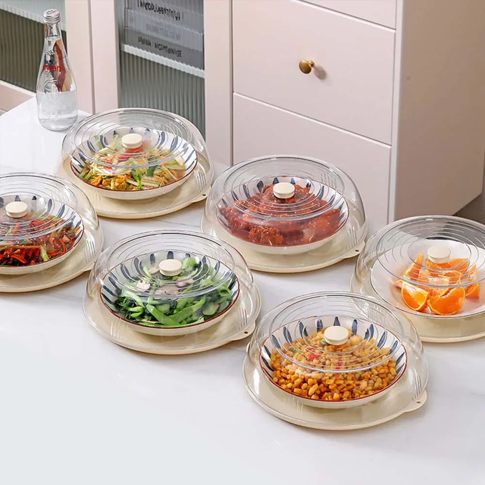 

Heat Preservation Cover Food Temperature Lock Transparent Insulation Dish Cover Multi-Layer Food Preserver Vegetable Cover