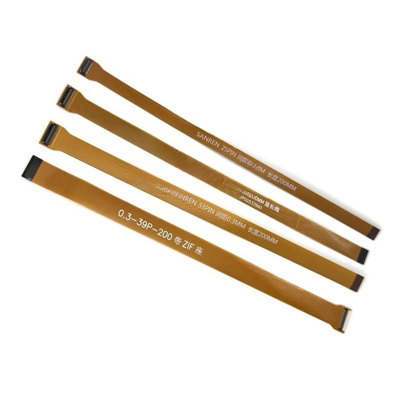 FPC test extension cable 0.3MM pitch co-directional 25P 31P 33P 39P flexible cable solder connector socket