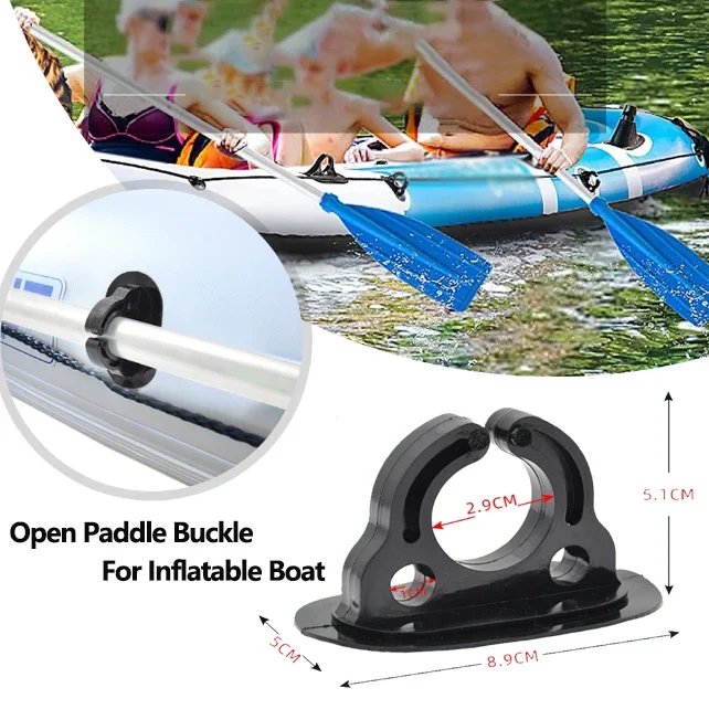 Universal Oar Holders for Rubber Boat Open Paddle BuckleInflatable Boat Safety Lanyard Tether Fishing Boat Accessories