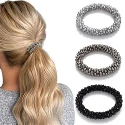 1/3pcs Temperament headband, light luxury crystal hair accessories, bracelet, headband, rubber band, versatile accessories