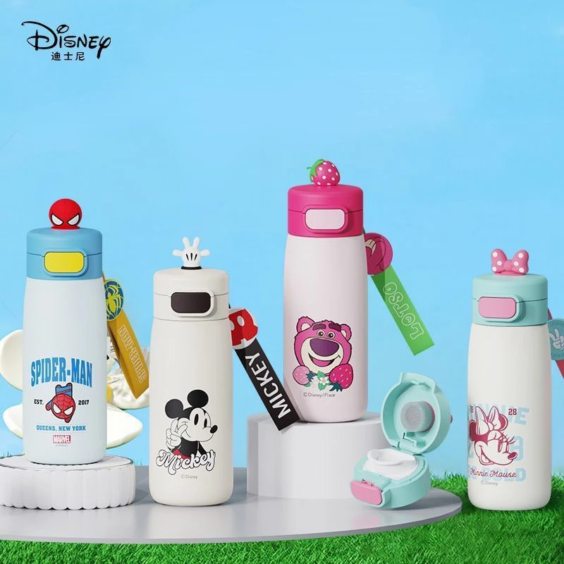 Lotso Minnie Mickey's new cute creative cartoon pattern large-capacity stainless steel portable direct drinking thermos cup