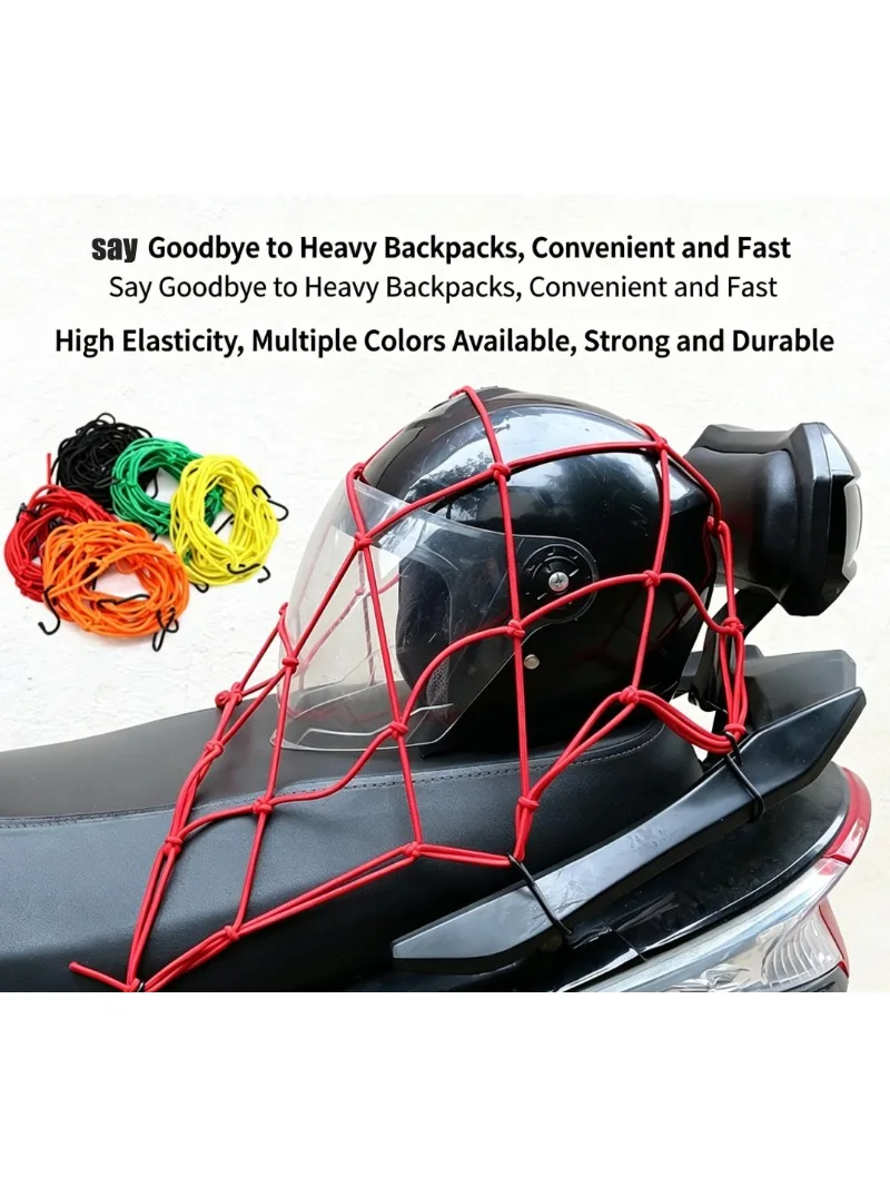 AliExpress NONE Bicycle Rear Rack Net Cover, Bike Cargo Cover, Elastic Rubber Luggage Net, Motorcycle Net Pouch, Helmet Net