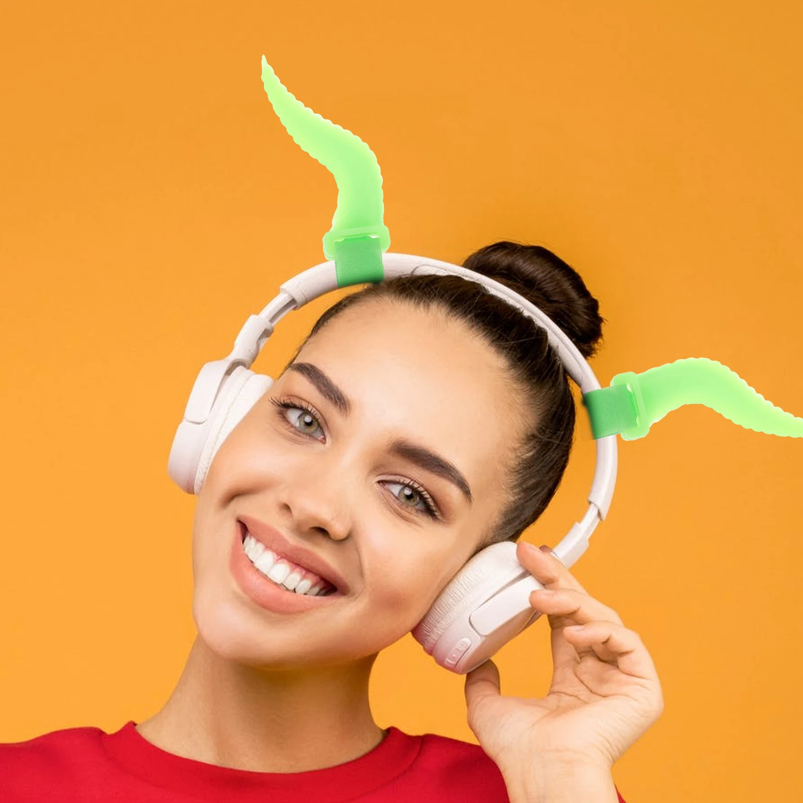 

Headphone Horn Accessories Silica Gel Horns Headb Ox Horns for Wireless Halloween Decor Sets Cosplay Props Gaming