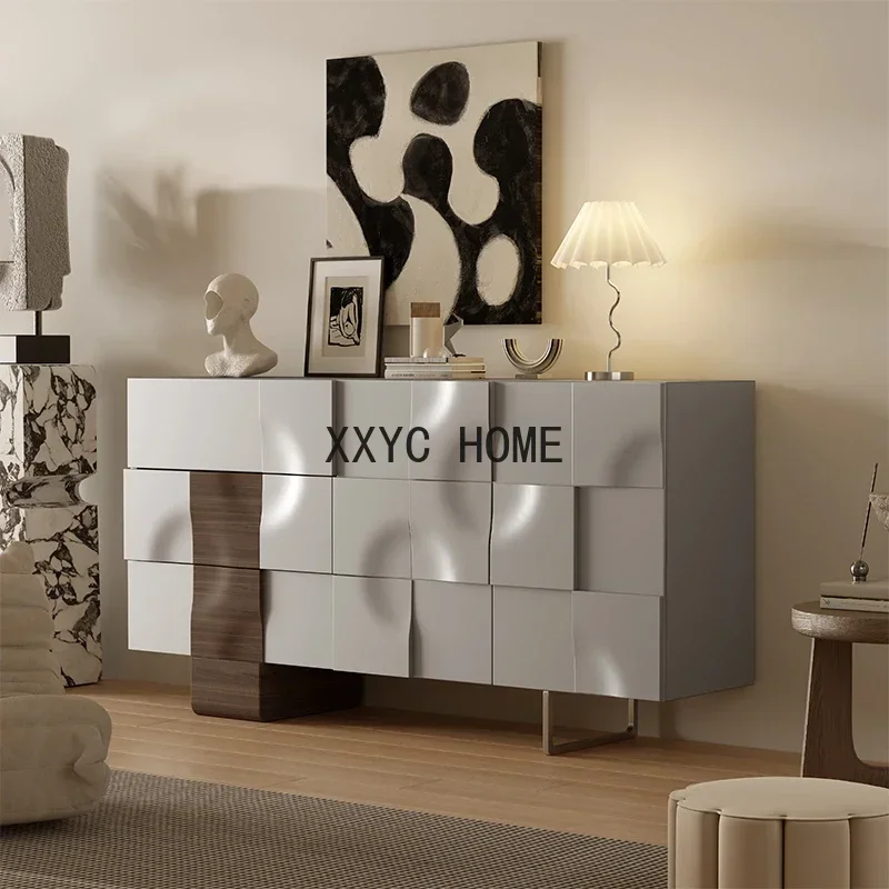 

Light Luxury Entrance Cabinet Italian Chest of Drawers Cream Style Sideboard Cabinet Entry Door Modern Minimalist Storage