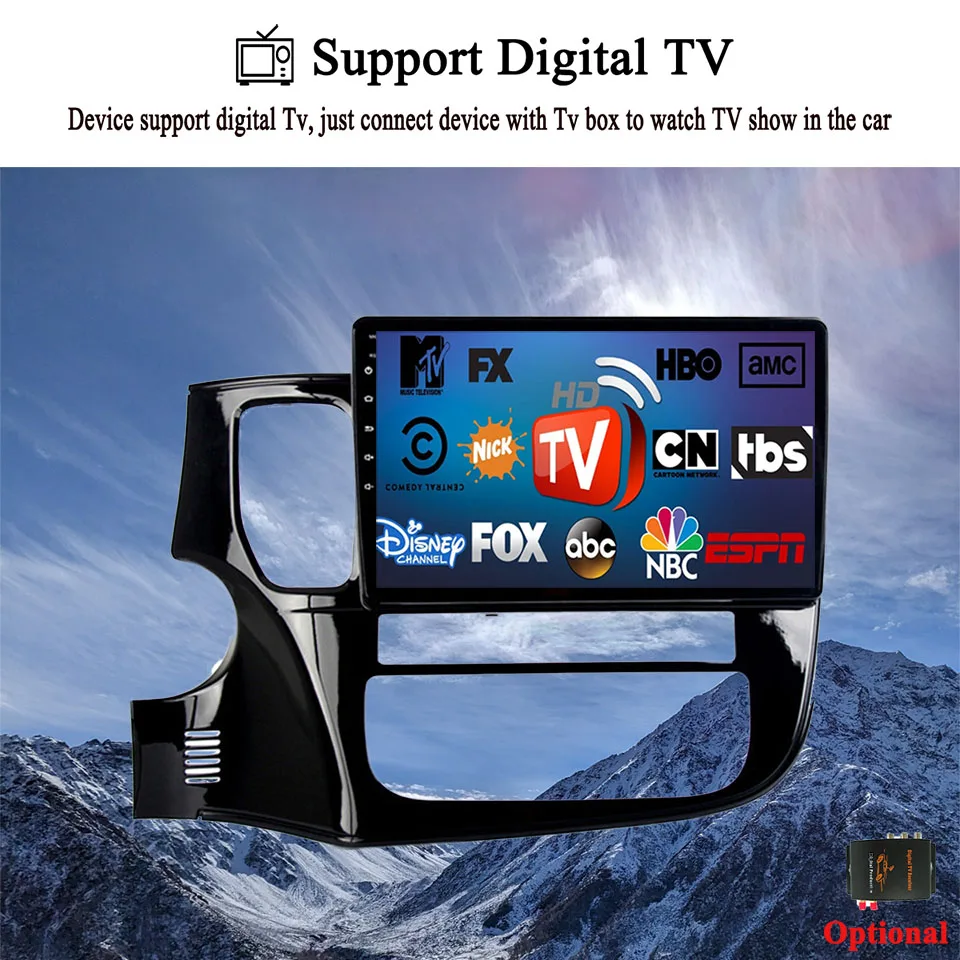 For Mitsubishi Outlander 2012 2013 2014 2015 2016 2017 2018 Android 14 Car Radio Stereo Audio Video A/V HU Tape DVD Cassette RDS view 6
